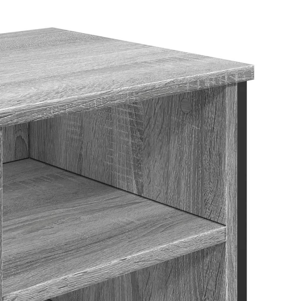 vidaXL Szafka pod umywalkę, szary dąb sonoma, 91x35x60 cm