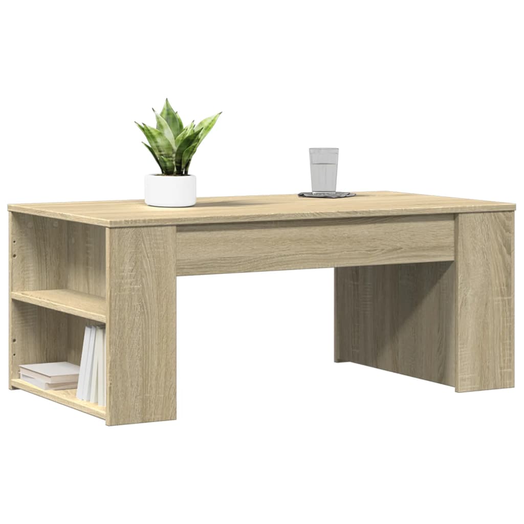 vidaXL Stolik kawowy, dąb sonoma, 102x55x42, materiał drewnopochodny