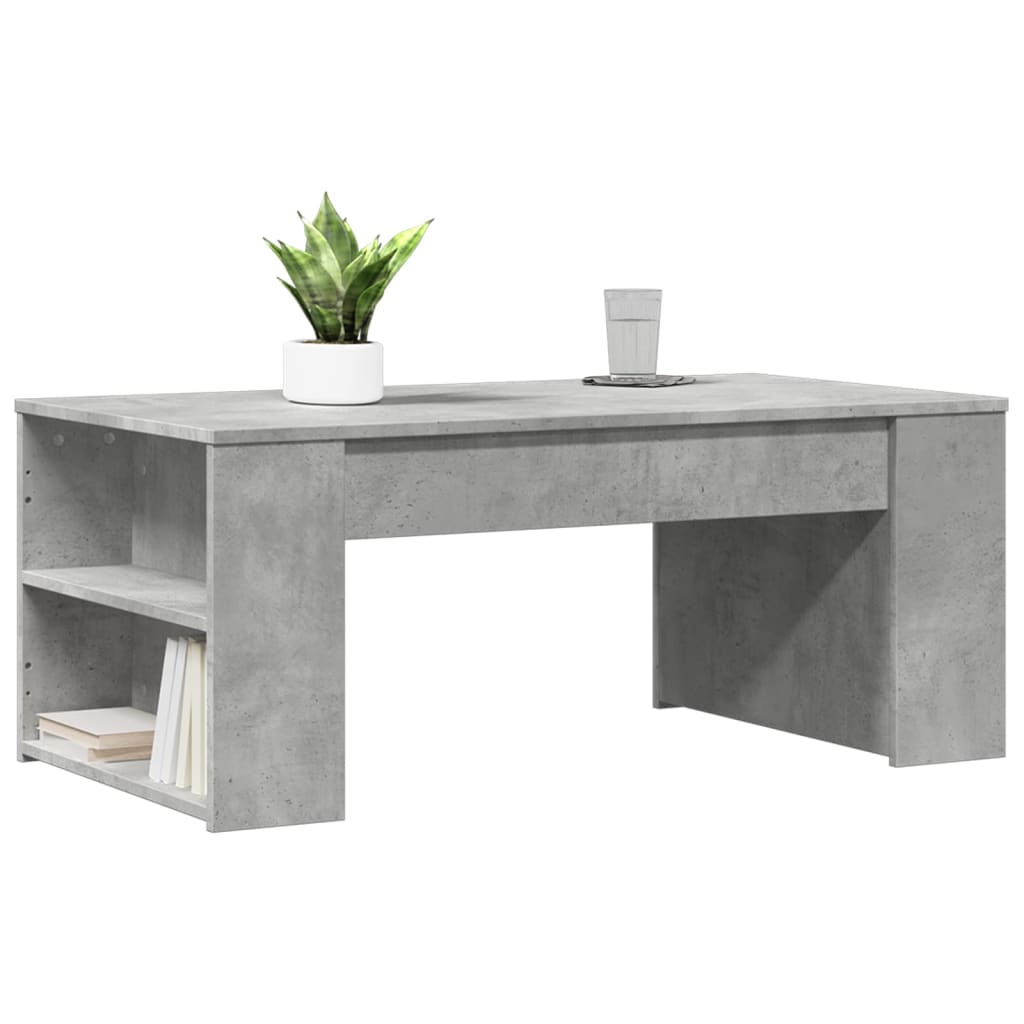 vidaXL Stolik kawowy, szarość betonu, 102x55x42 cm