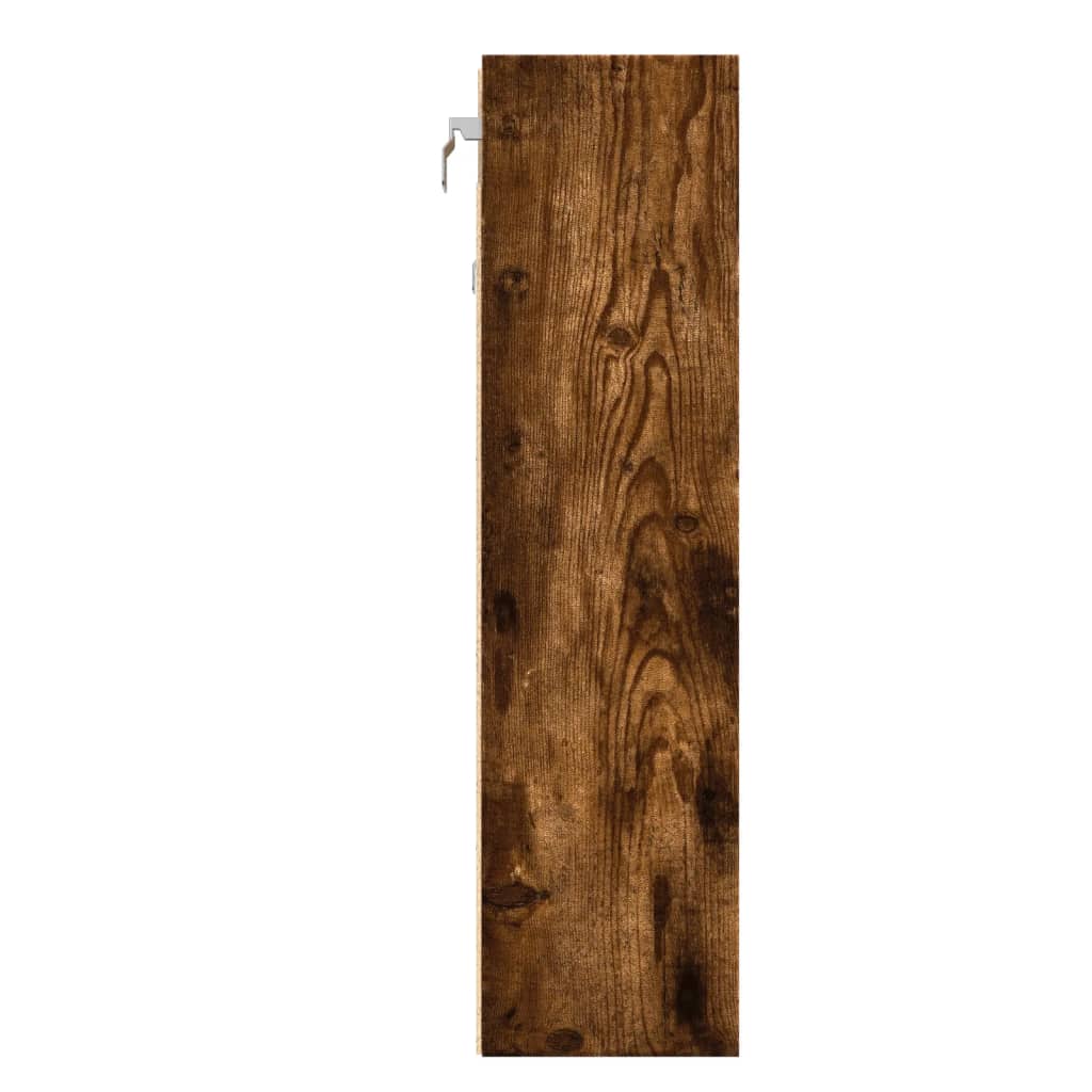 vidaXL Witryna, przydymiony dąb, 100x15x58 cm, materiał drewnopochodny