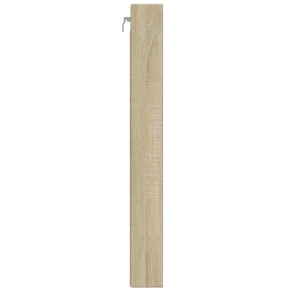 vidaXL Witryna, dąb sonoma, 100x8,5x75 cm, materiał drewnopochodny