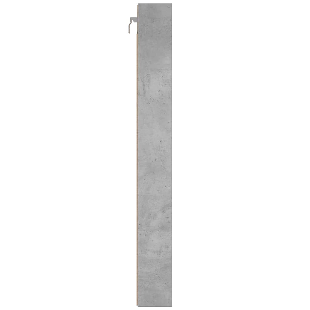 vidaXL Witryna, szarość betonu, 100x8,5x75 cm, materiał drewnopochodny