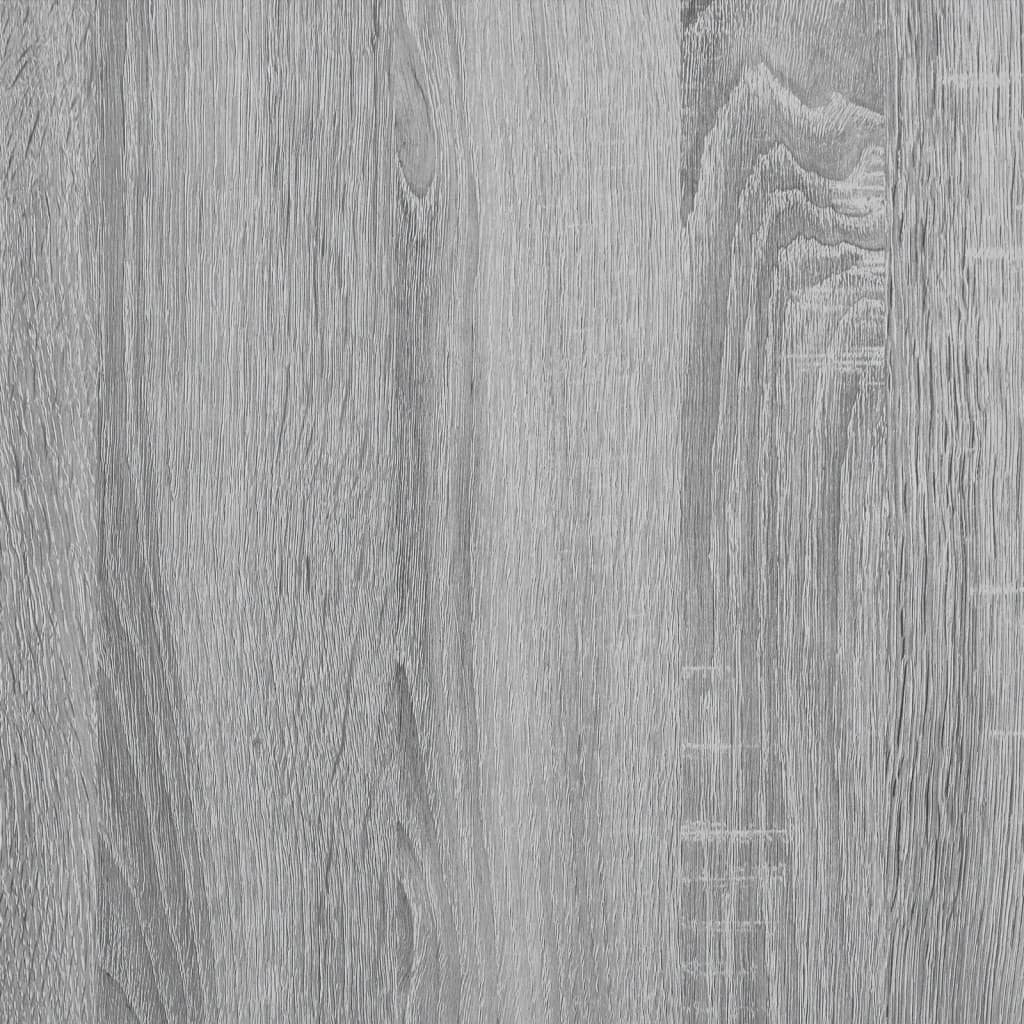 vidaXL Witryna, szary dąb sonoma, 100x8,5x75, materiał drewnopochodny