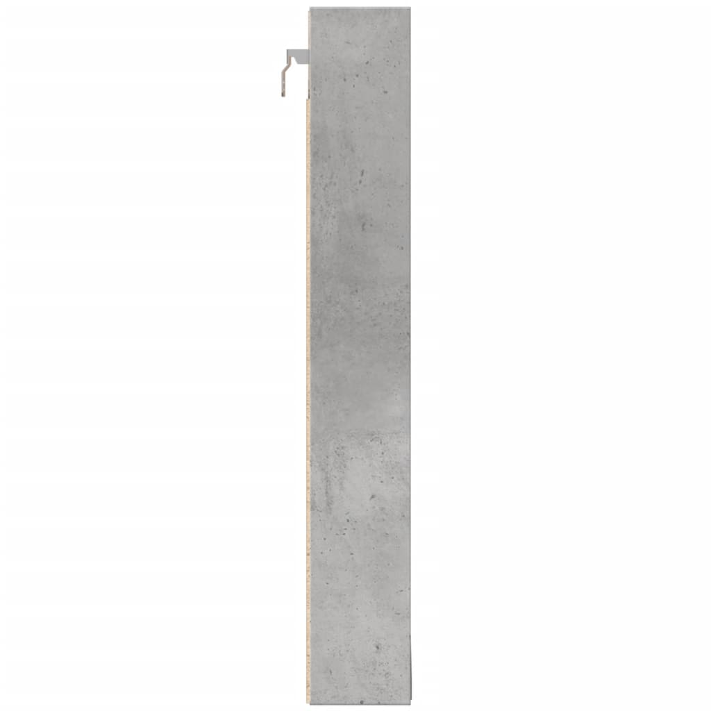vidaXL Witryna, szarość betonu, 100x8,5x58 cm, materiał drewnopochodny