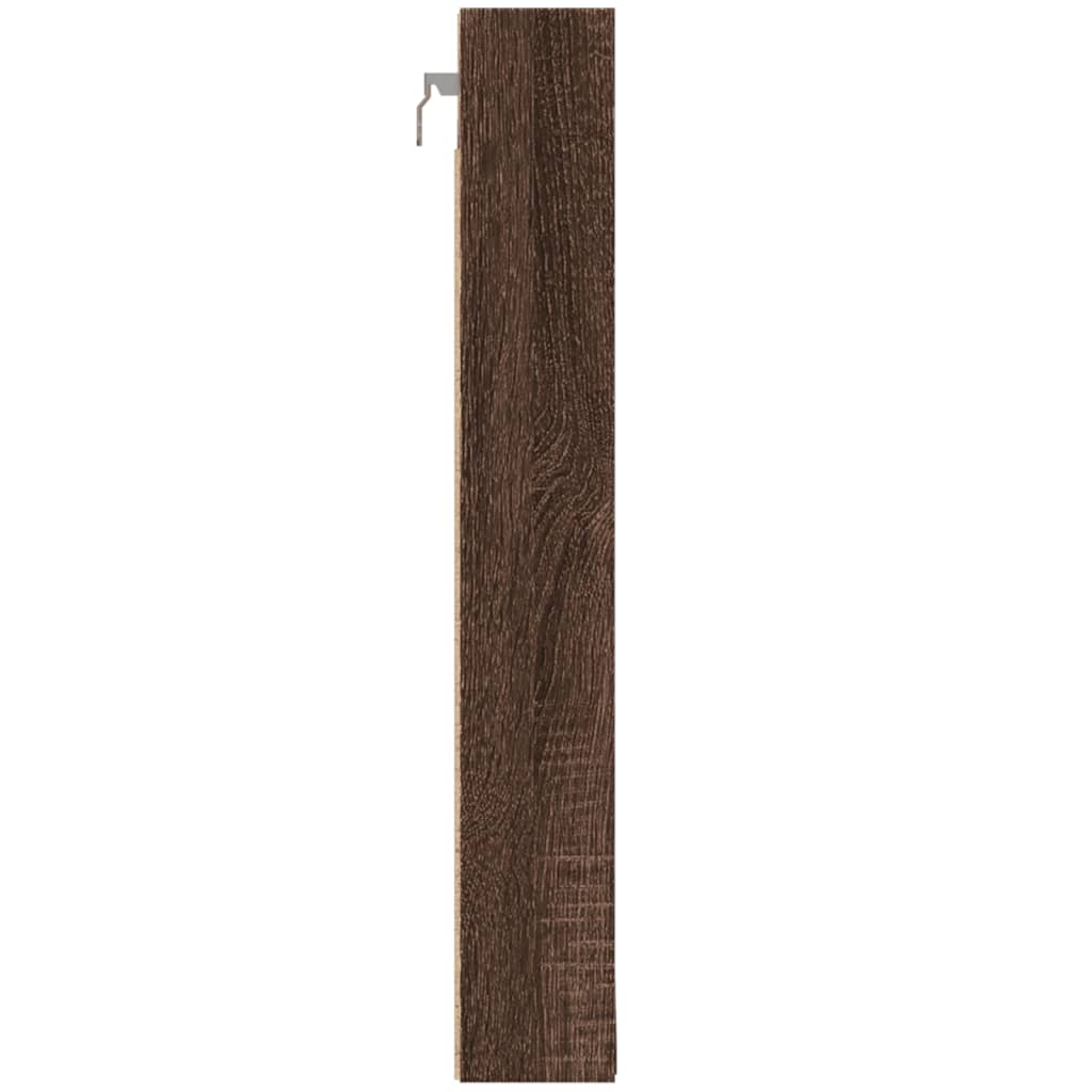 vidaXL Witryna, brązowy dąb, 100x8,5x58 cm, materiał drewnopochodny