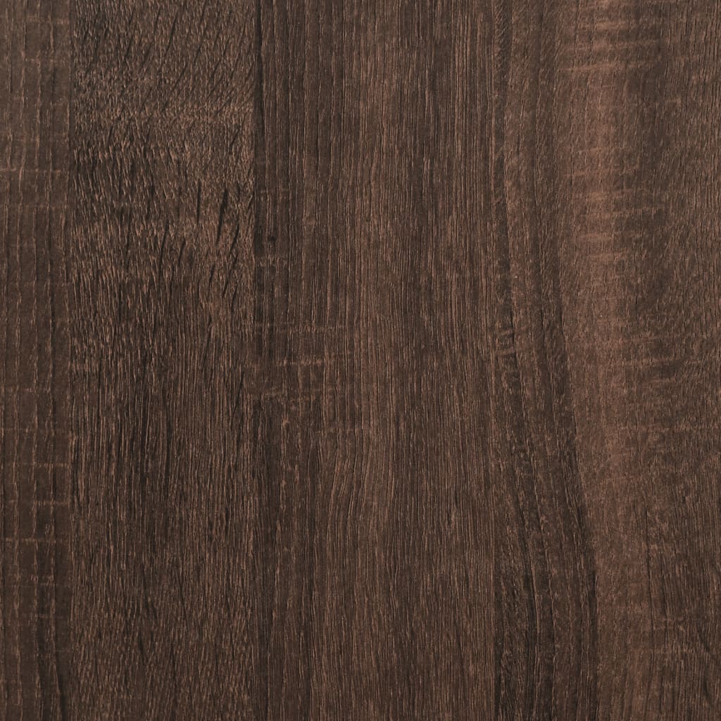 vidaXL Witryna, brązowy dąb, 100x8,5x58 cm, materiał drewnopochodny