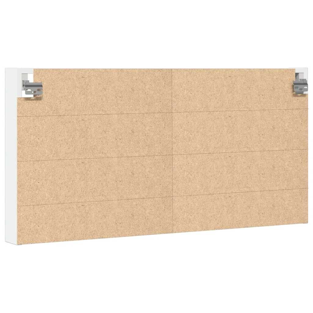 vidaXL Witryna, biała, 100x8,5x50 cm, materiał drewnopochodny