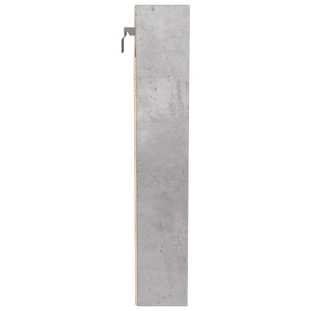 vidaXL Witryna, szarość betonu, 100x8,5x50 cm, materiał drewnopochodny