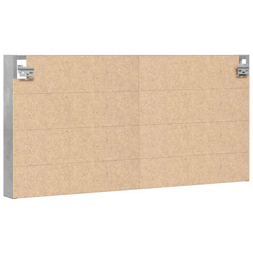 vidaXL Witryna, szarość betonu, 100x8,5x50 cm, materiał drewnopochodny