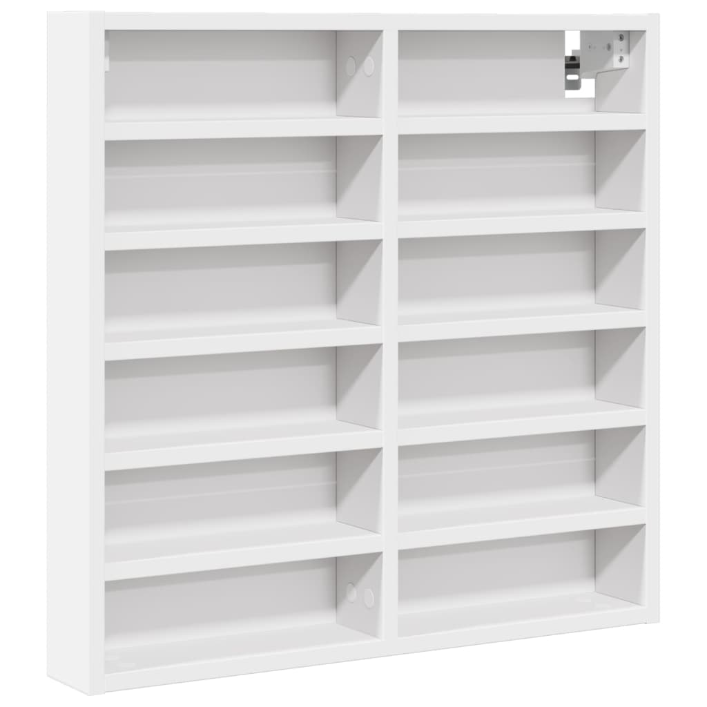 vidaXL Witryna, biała, 60x8,5x58 cm, materiał drewnopochodny