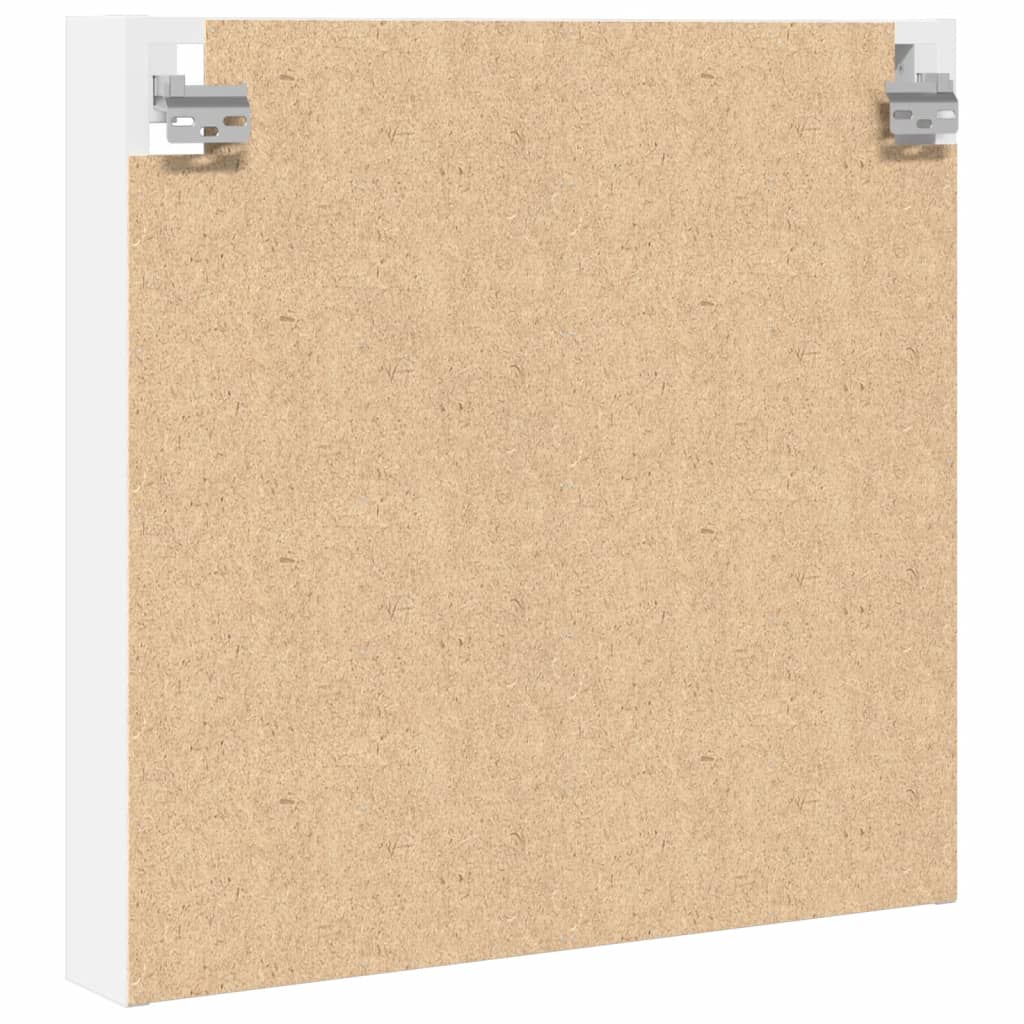 vidaXL Witryna, biała, 60x8,5x58 cm, materiał drewnopochodny