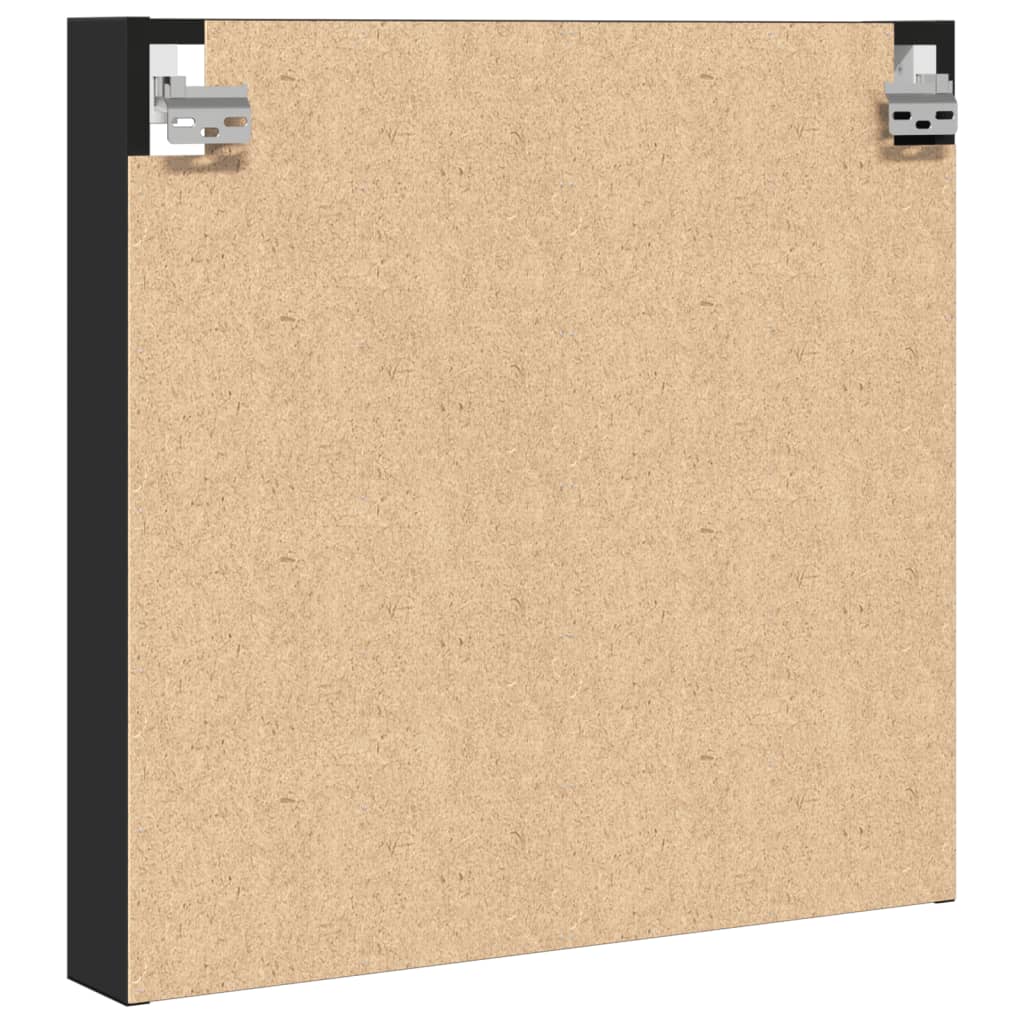 vidaXL Witryna, czarna, 60x8,5x58 cm, materiał drewnopochodny