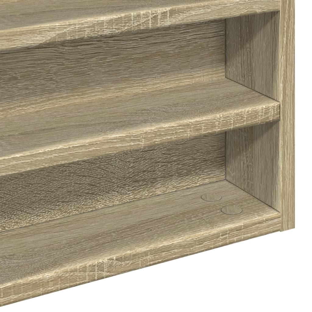 vidaXL Witryna, dąb sonoma, 60x8,5x58 cm, materiał drewnopochodny