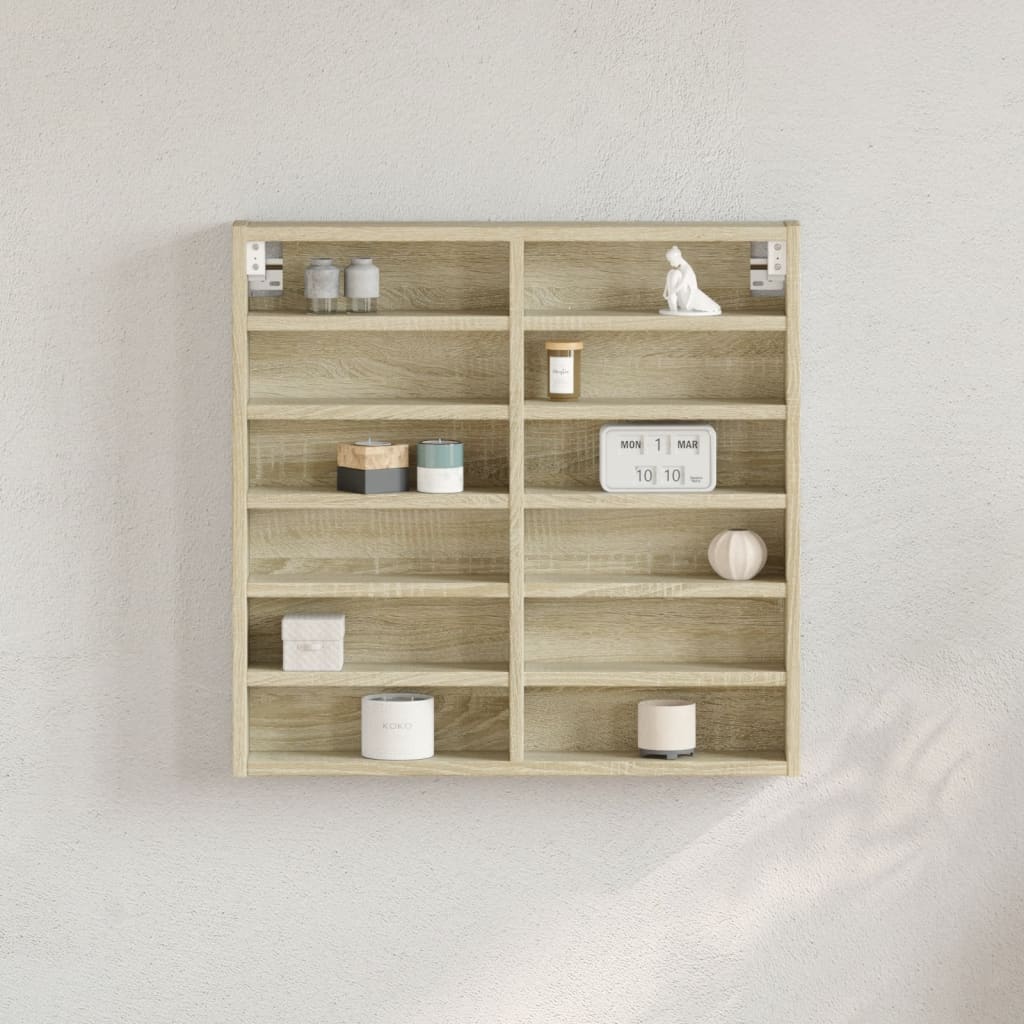 vidaXL Witryna, dąb sonoma, 60x8,5x58 cm, materiał drewnopochodny