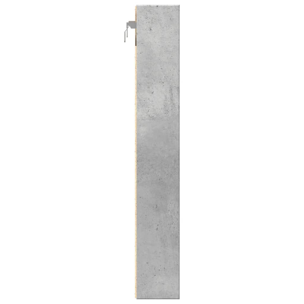 vidaXL Witryna, szarość betonu, 60x8,5x58 cm, materiał drewnopochodny
