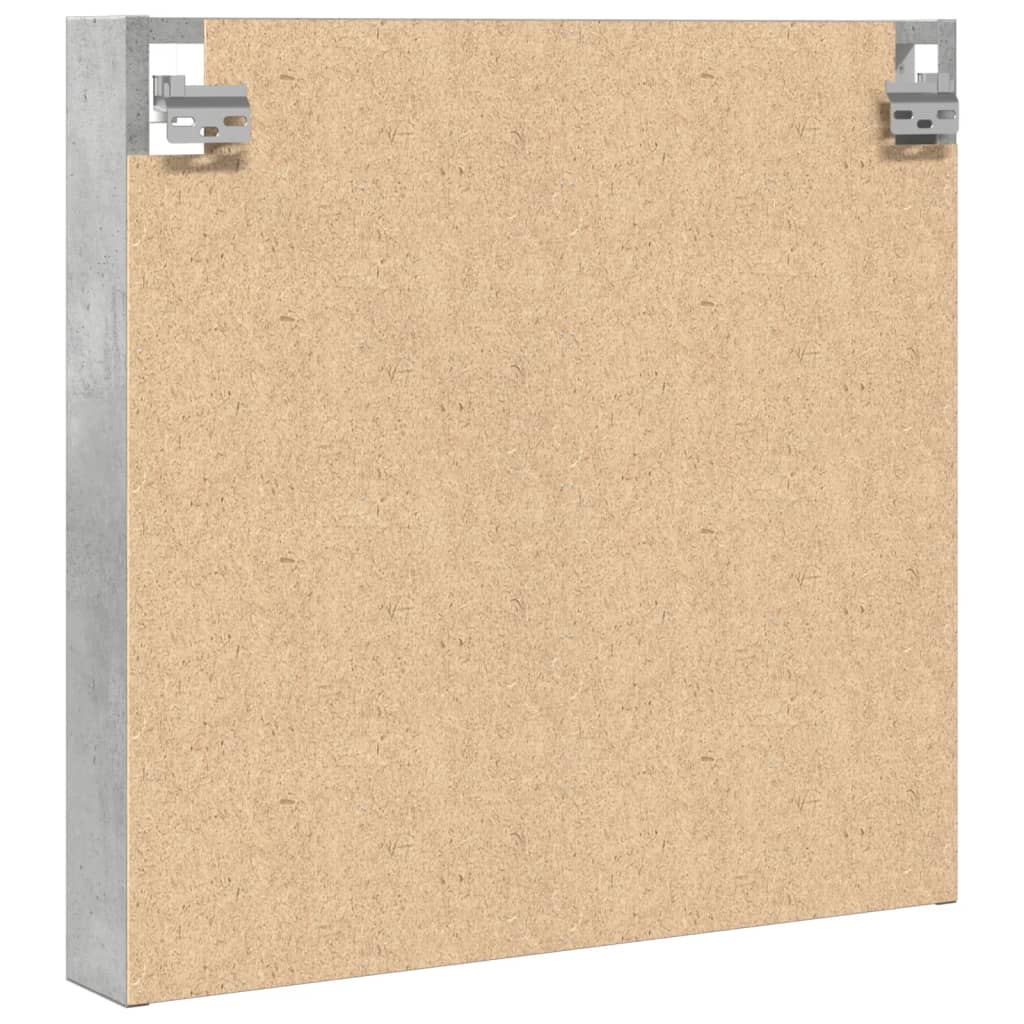 vidaXL Witryna, szarość betonu, 60x8,5x58 cm, materiał drewnopochodny