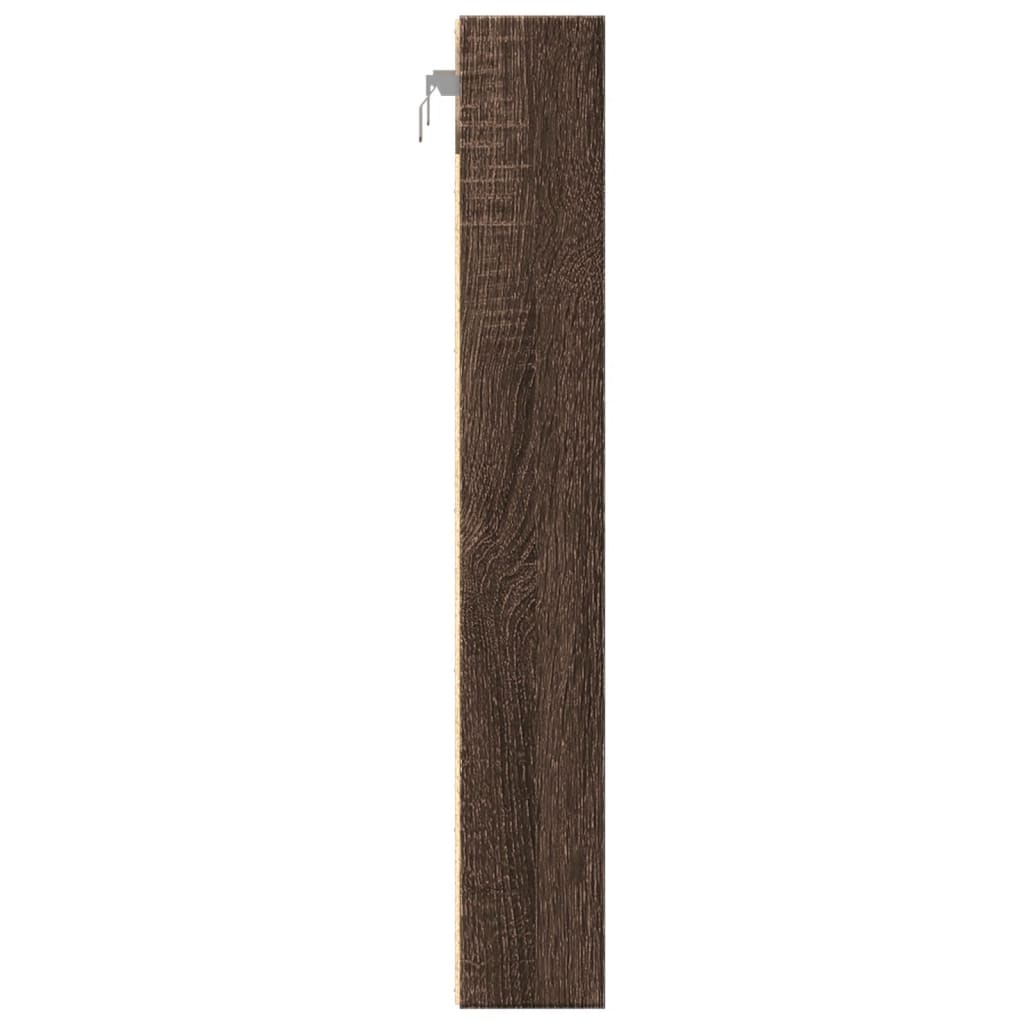 vidaXL Witryna, brązowy dąb, 60x8,5x58 cm, materiał drewnopochodny