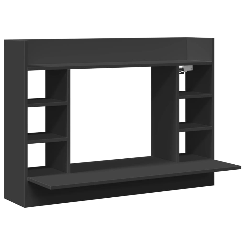 vidaXL Biurko wiszące, czarne, 105x48x75 cm, materiał drewnopochodny