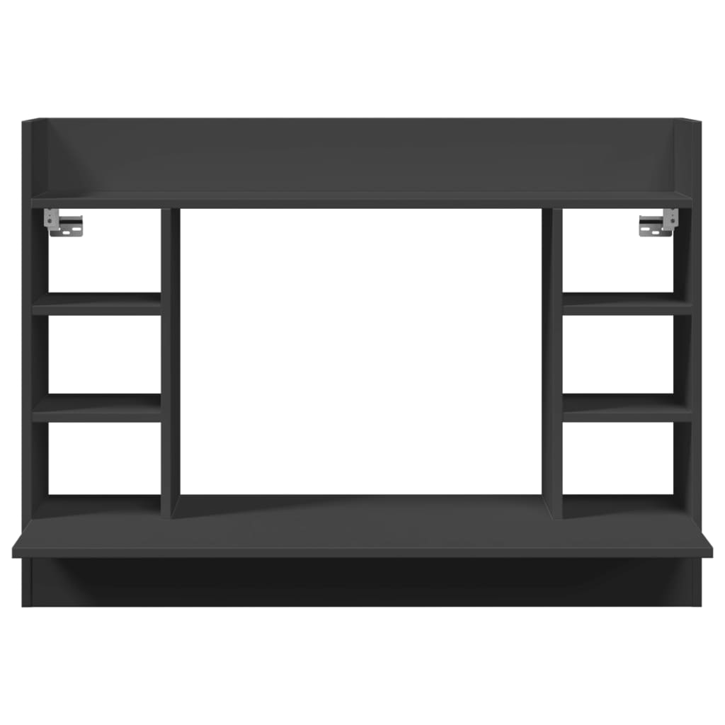 vidaXL Biurko wiszące, czarne, 105x48x75 cm, materiał drewnopochodny