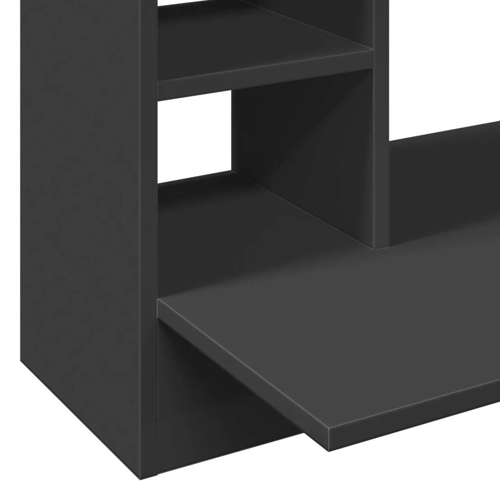 vidaXL Biurko wiszące, czarne, 105x48x75 cm, materiał drewnopochodny