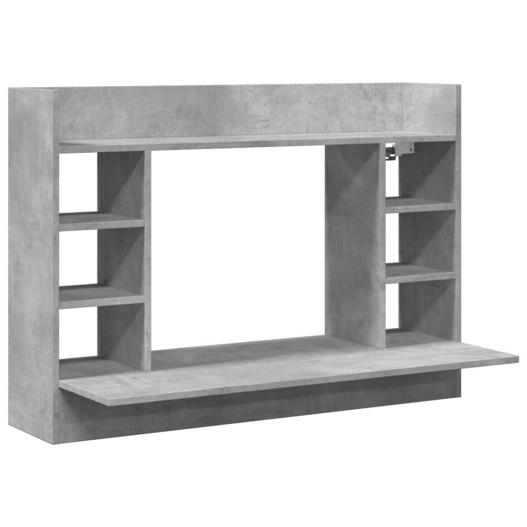 vidaXL Biurko wiszące, szarość betonu, 105x48x75 cm