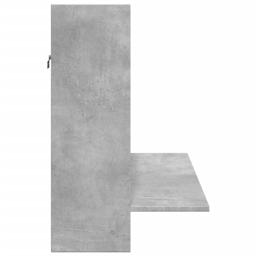 vidaXL Biurko wiszące, szarość betonu, 105x48x75 cm