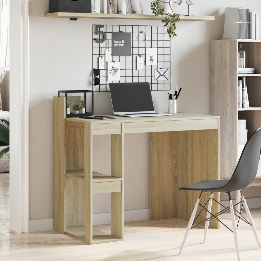 vidaXL Biurko, dąb sonoma, 103,5x56,5x94 cm, materiał drewnopochodny