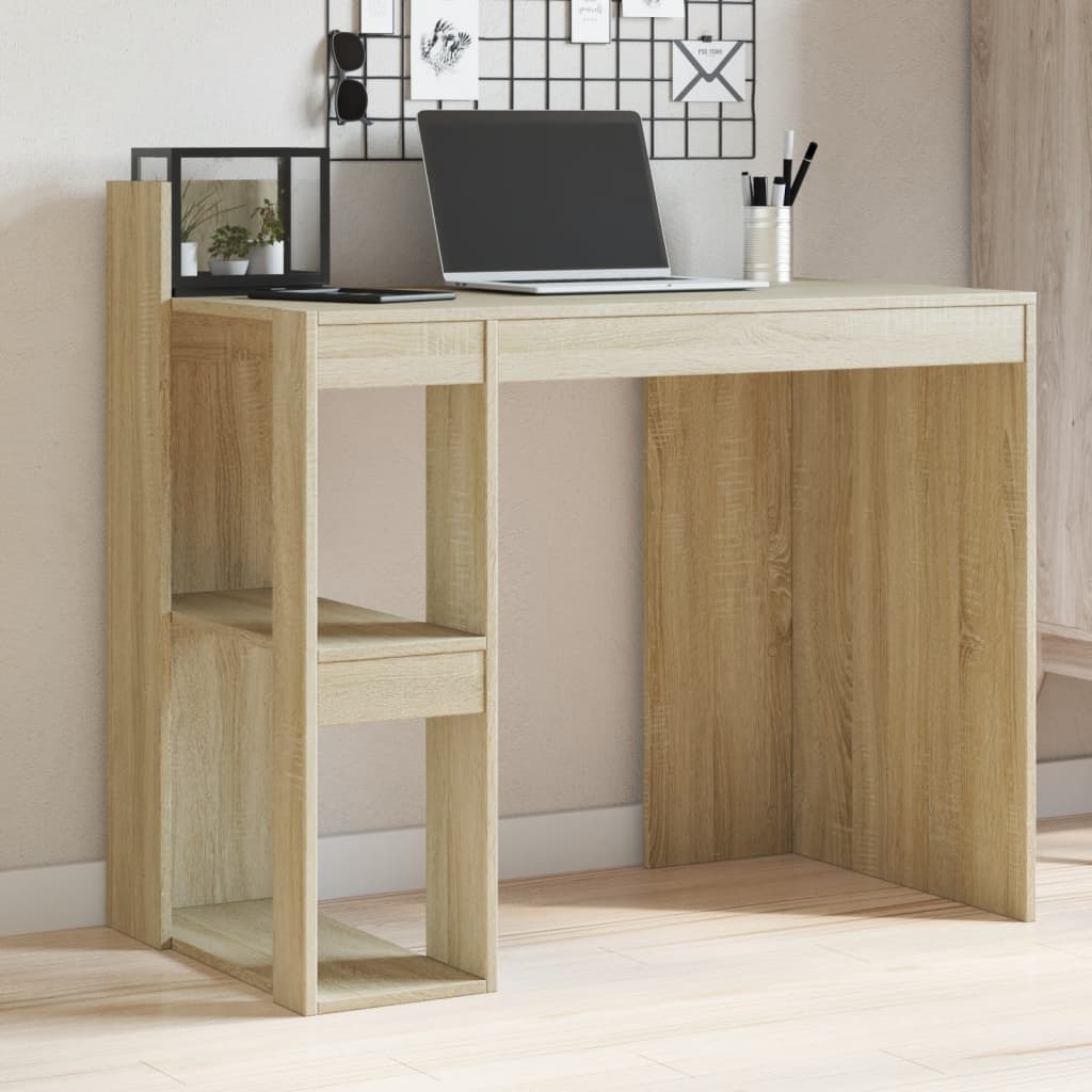vidaXL Biurko, dąb sonoma, 103,5x56,5x94 cm, materiał drewnopochodny