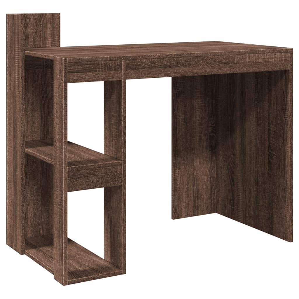 vidaXL Biurko, brązowy dąb, 103,5x56,5x94 cm, materiał drewnopochodny
