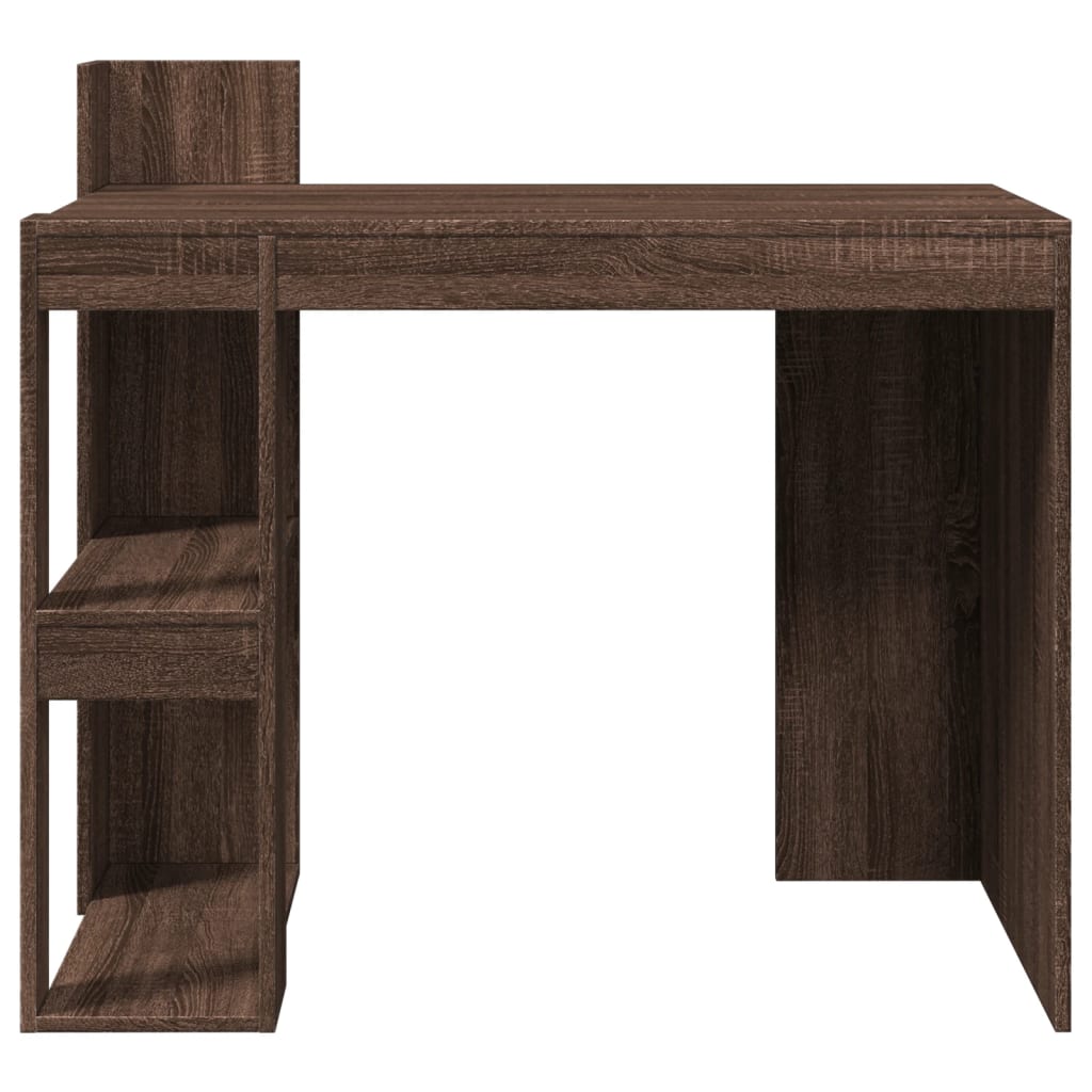 vidaXL Biurko, brązowy dąb, 103,5x56,5x94 cm, materiał drewnopochodny