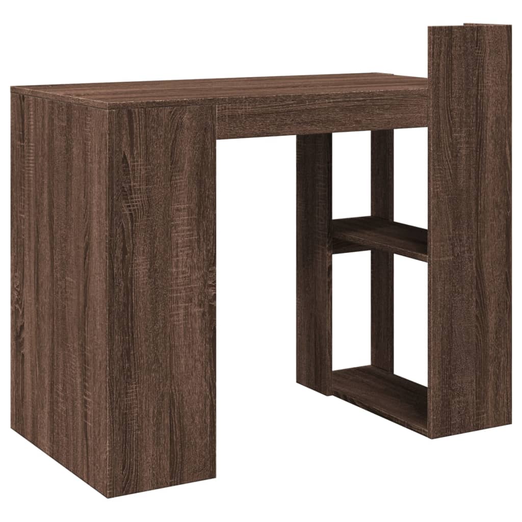 vidaXL Biurko, brązowy dąb, 103,5x56,5x94 cm, materiał drewnopochodny