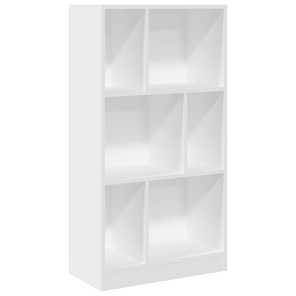vidaXL Regał, biały, 57x28,5x107,5 cm, materiał drewnopochodny