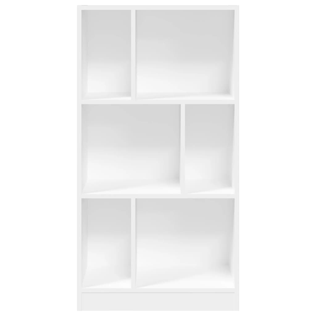 vidaXL Regał, biały, 57x28,5x107,5 cm, materiał drewnopochodny