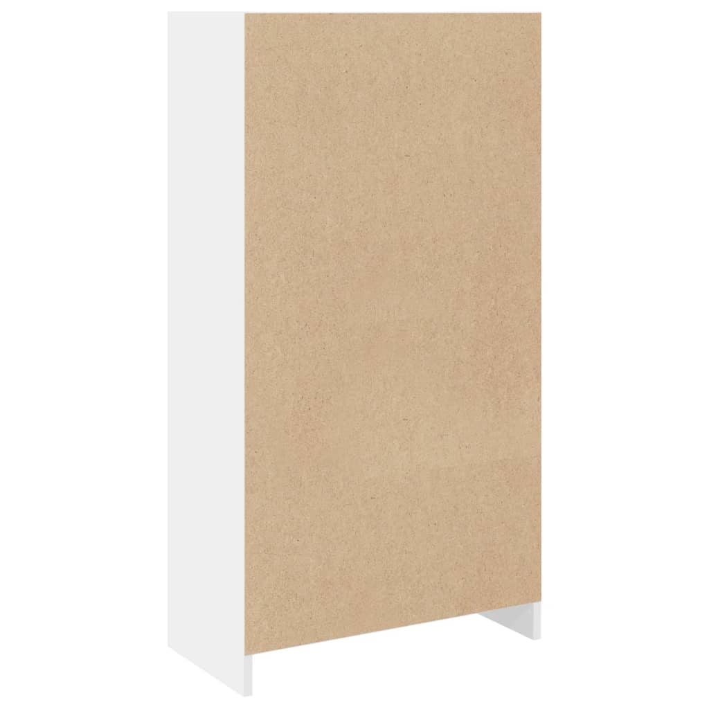vidaXL Regał, biały, 57x28,5x107,5 cm, materiał drewnopochodny