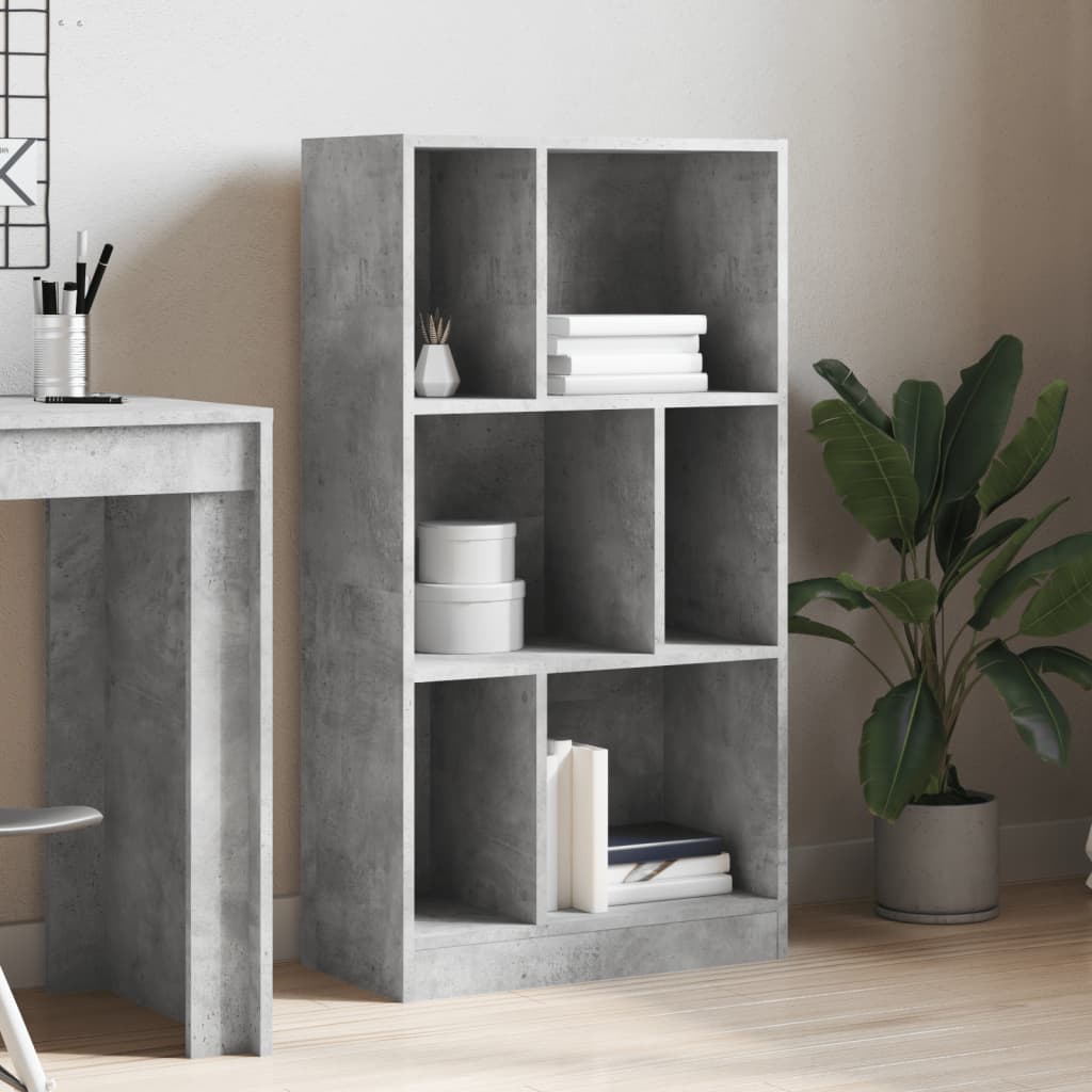 vidaXL Regał, szarość betonu, 57x28,5x107,5cm, materiał drewnopochodny
