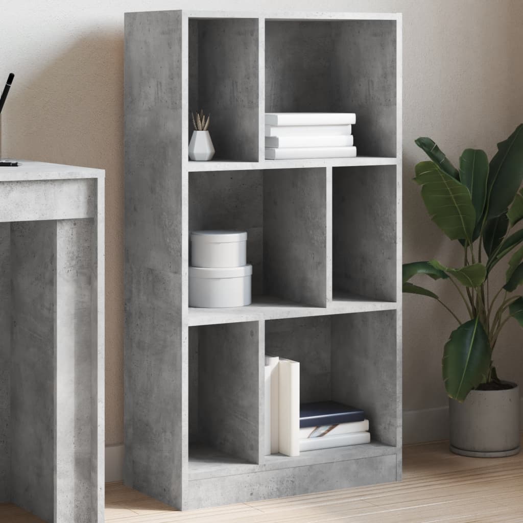 vidaXL Regał, szarość betonu, 57x28,5x107,5cm, materiał drewnopochodny