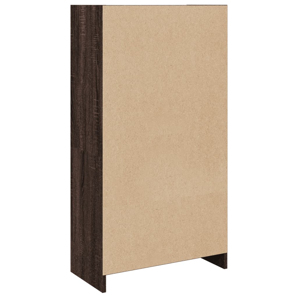 vidaXL Regał, brązowy dąb, 57x28,5x107,5 cm, materiał drewnopochodny