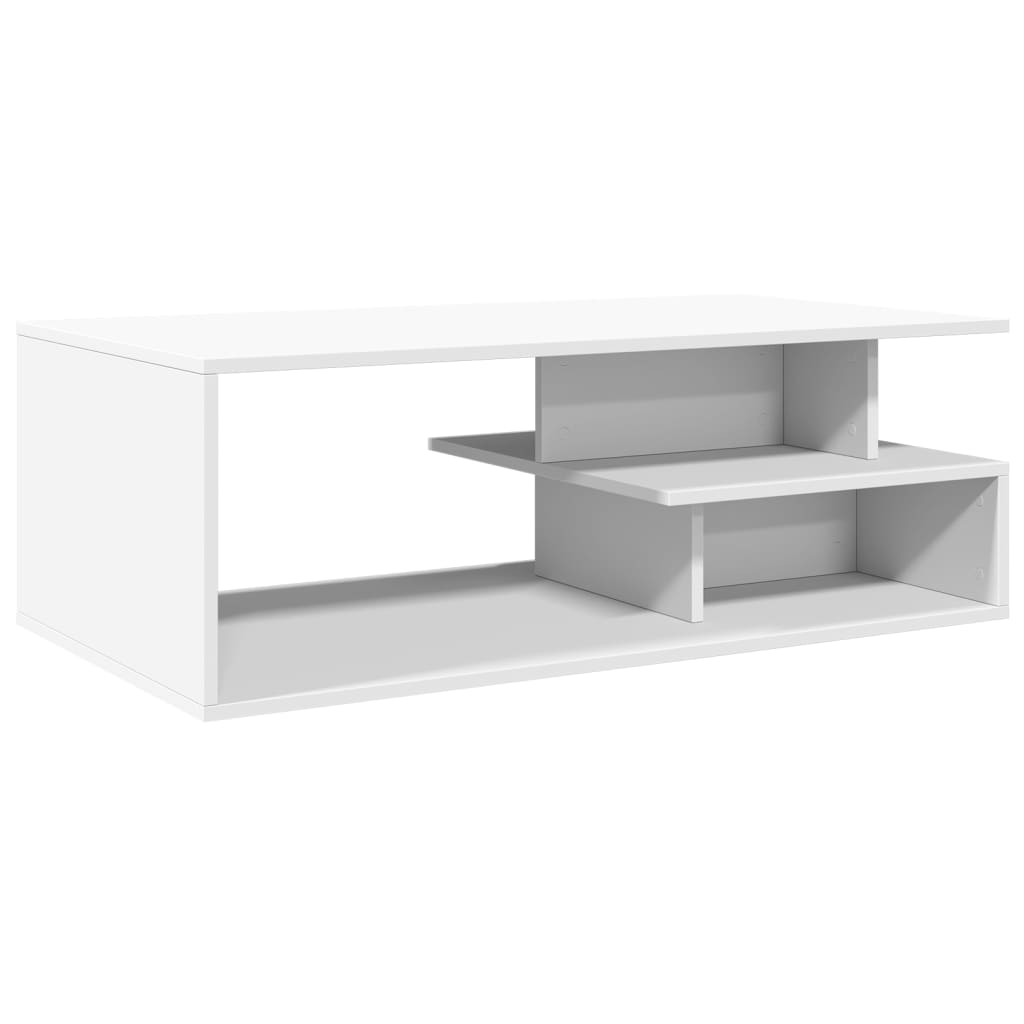 vidaXL Stolik kawowy, biały, 102x55x35 cm, materiał drewnopochodny