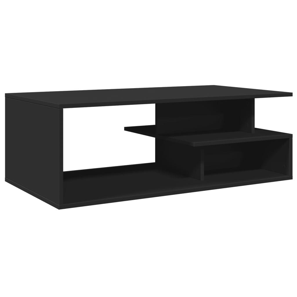 vidaXL Stolik kawowy, czarny, 102x55x35 cm, materiał drewnopochodny