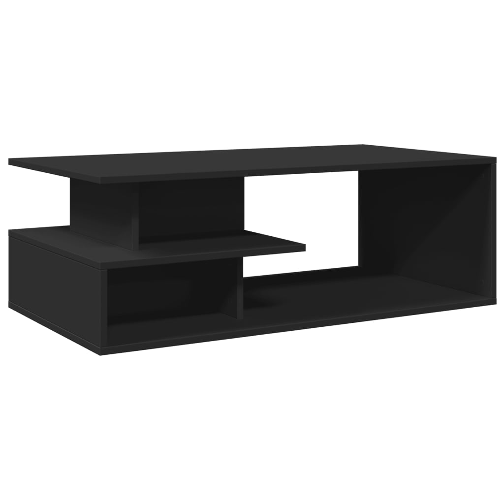 vidaXL Stolik kawowy, czarny, 102x55x35 cm, materiał drewnopochodny