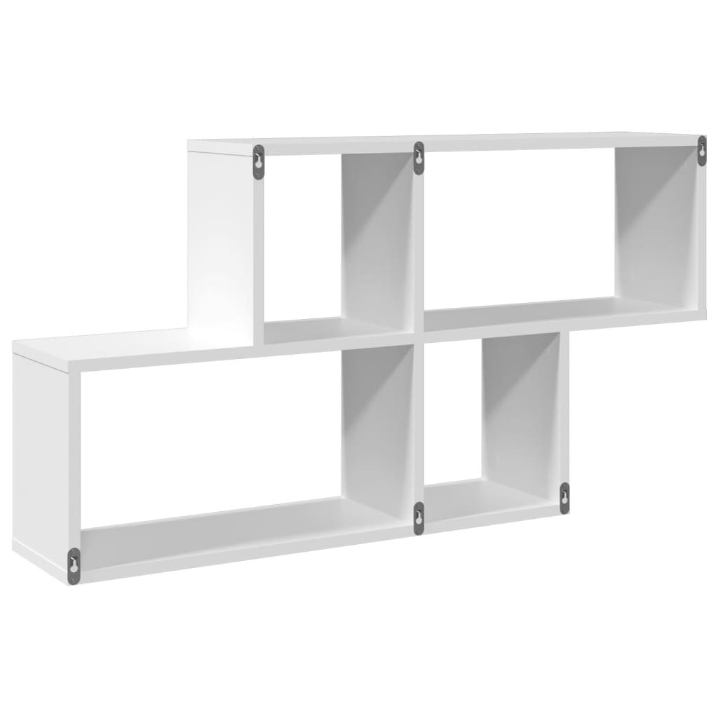 vidaXL Półka ścienna, biała, 100x20x53 cm, materiał drewnopochodny