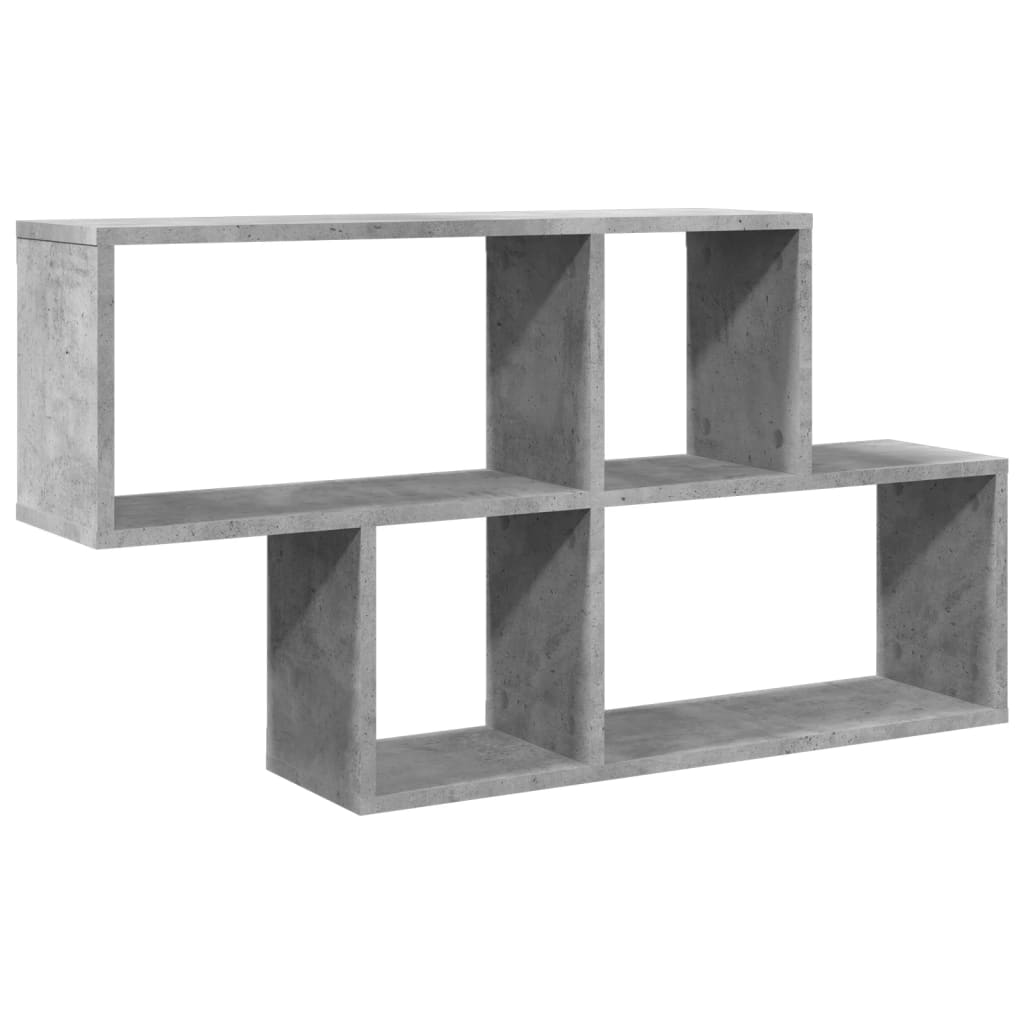 vidaXL Półka ścienna, szarość betonu, 100x20x53 cm