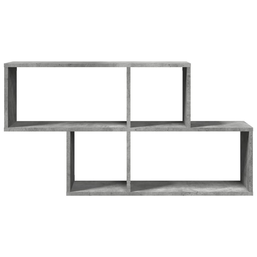 vidaXL Półka ścienna, szarość betonu, 100x20x53 cm