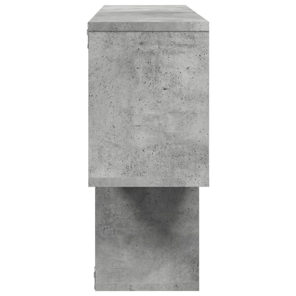 vidaXL Półka ścienna, szarość betonu, 100x20x53 cm