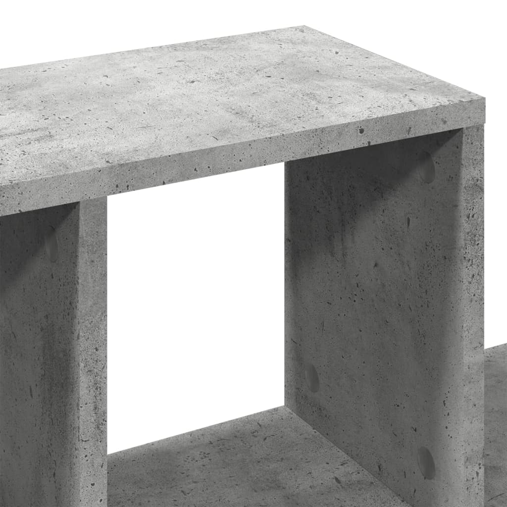 vidaXL Półka ścienna, szarość betonu, 100x20x53 cm