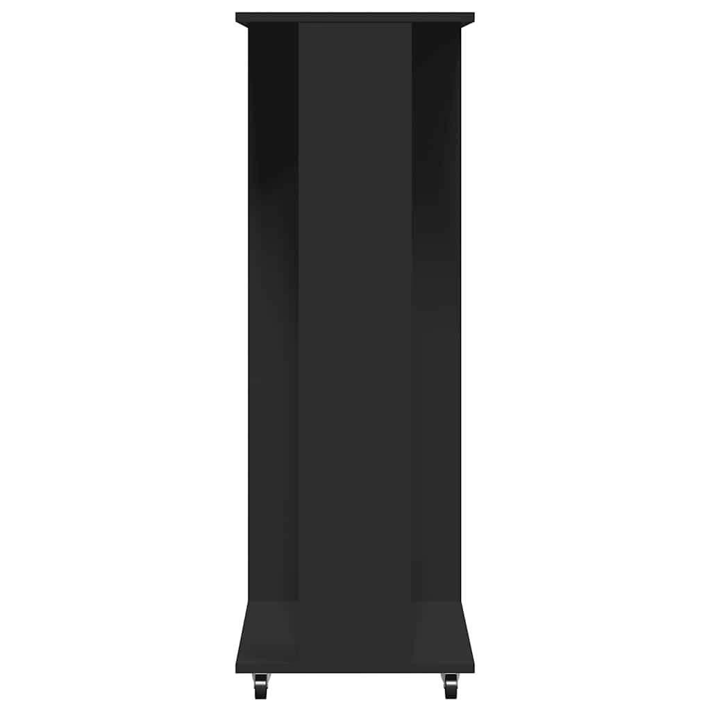 vidaXL Szafa na kółkach, czarna, 102x38x110cm, materiał drewnopochodny