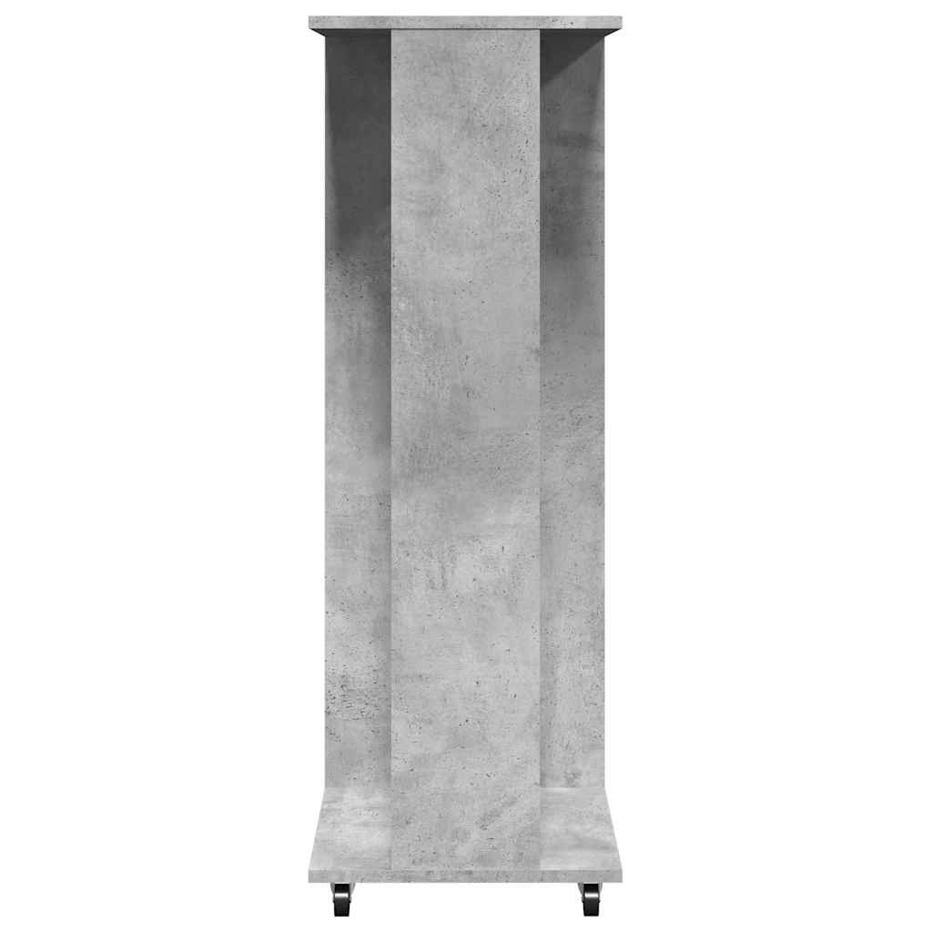 vidaXL Szafa na kółkach, szarość betonu, 102x38x110 cm