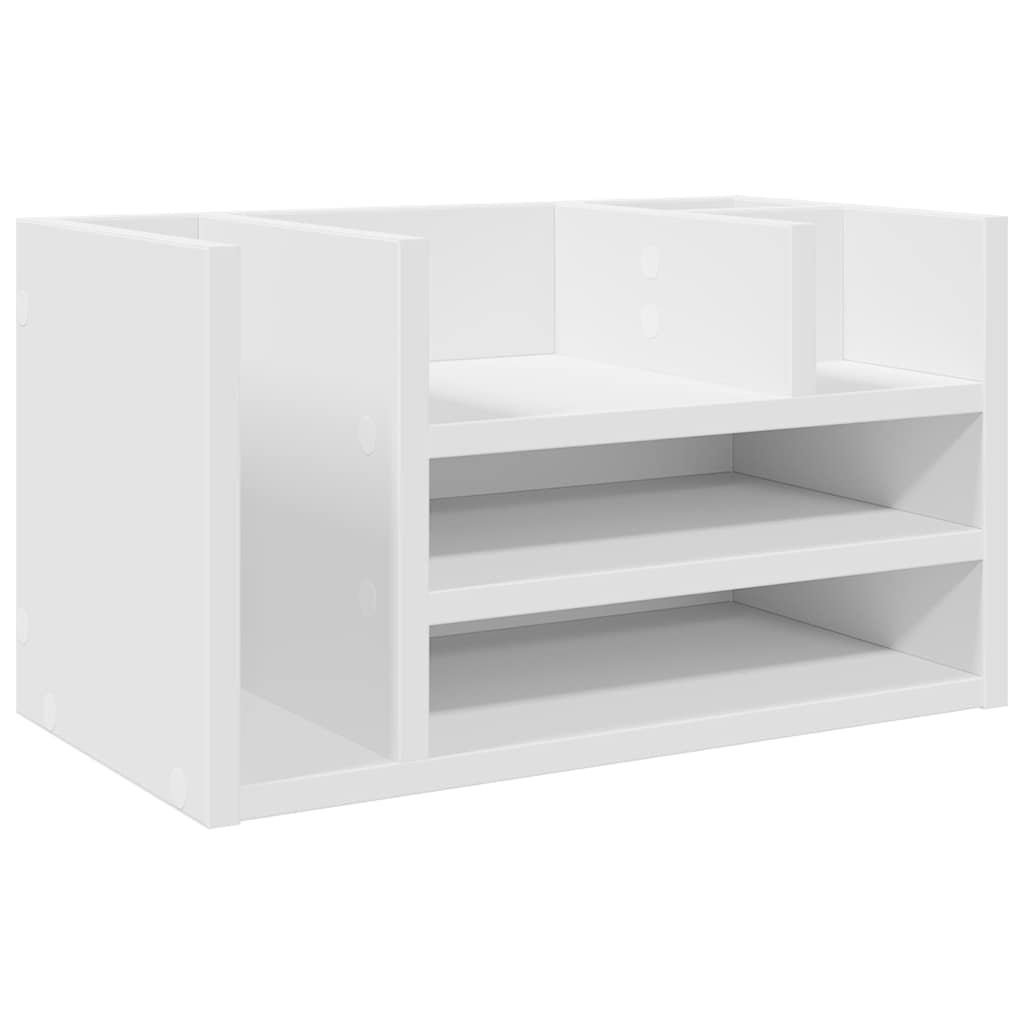 vidaXL Organizer na biurko, biały, 44,5x24x25 cm