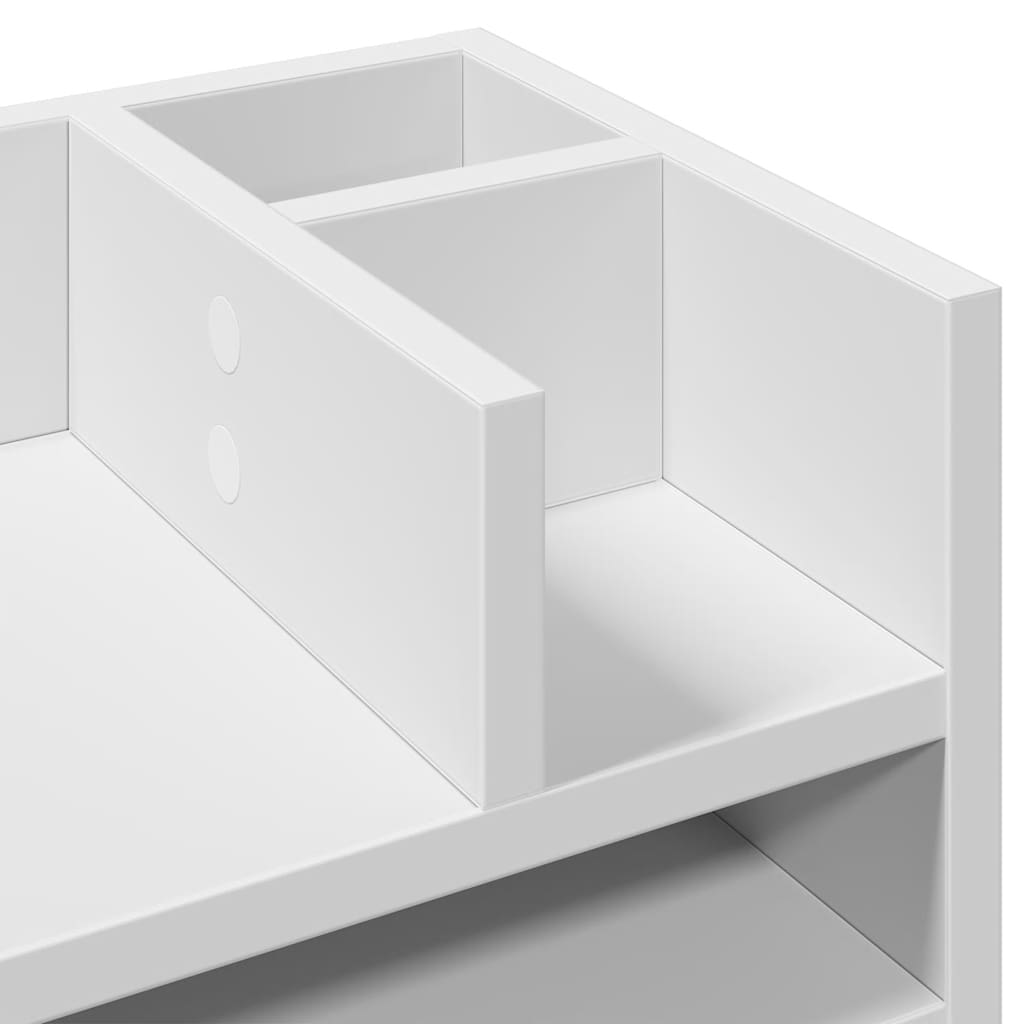 vidaXL Organizer na biurko, biały, 44,5x24x25 cm