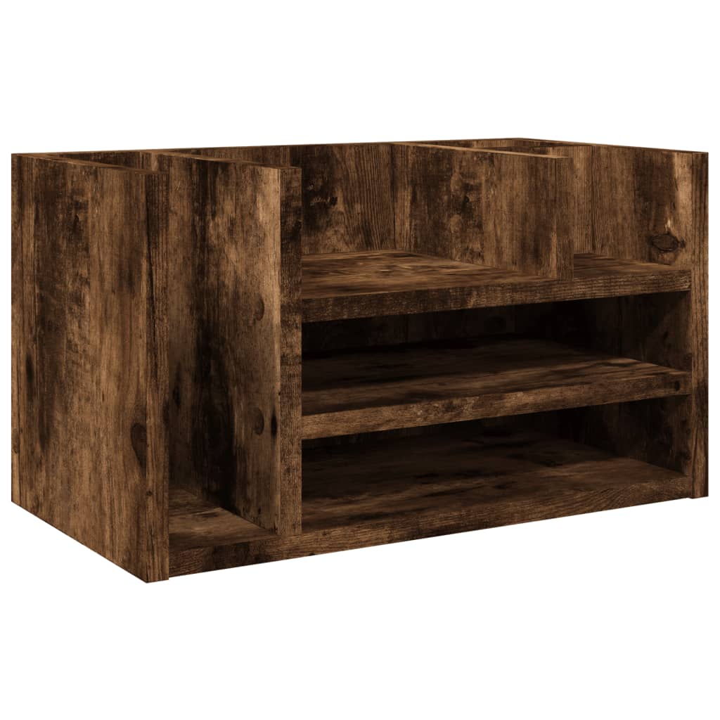 vidaXL Organizer na biurko, przydymiony dąb, 44,5x24x25 cm